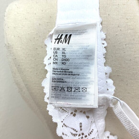 Lot Five XLarge Bras One Puma Tank Top Red Pink Yellow Lavender Auden White H&M - Picture 5 of 13